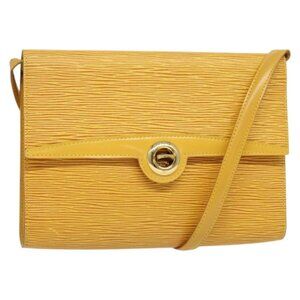 Authentic LOUIS VUITTON Epi Arsch Shoulder Bag Yellow M52579 LV